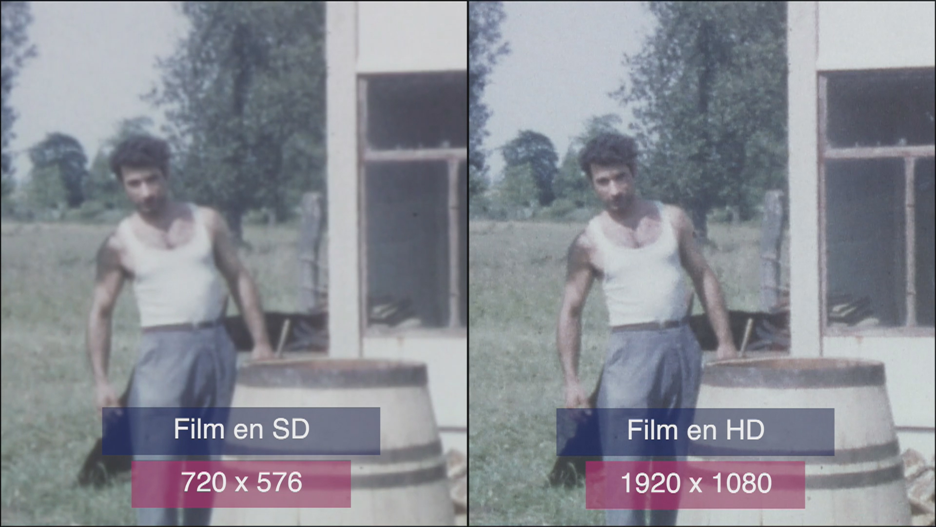comparaison numerisation film super8 standard et hd